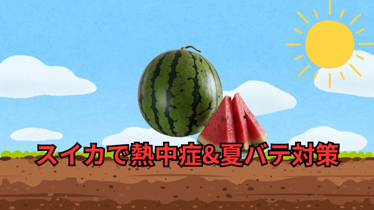 スイカで熱中症と夏バテ対策タイトル