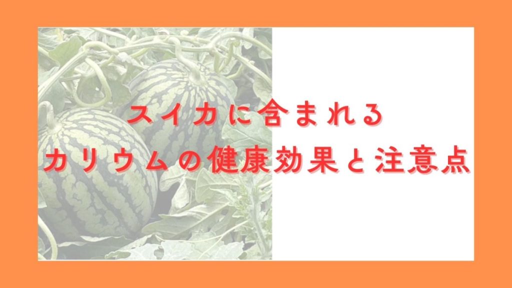 スイカに含まれるカリウムのタイトル画像