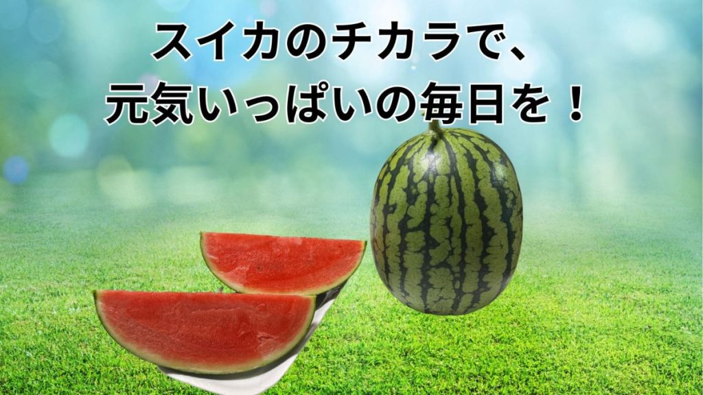 スイカの力で元気いっぱいの毎日を